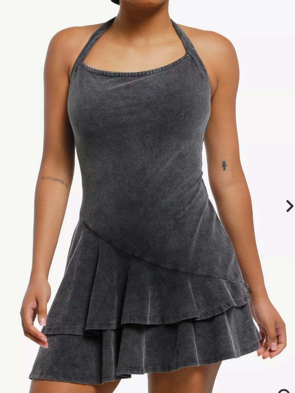 Hot Topic ruffle halter dress XL